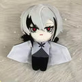 Genshin Impact Arlecchino 20cm Plush Doll & Pillow - Cartoon Cosplay Accessory & Collectible Toy Gift