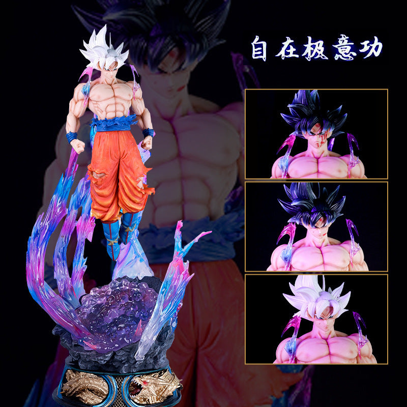 **Son Goku Autonomous Ultra Instinct Action Figure - 25/50cm Dragon Ball Collectible Statue & Desktop Toy**